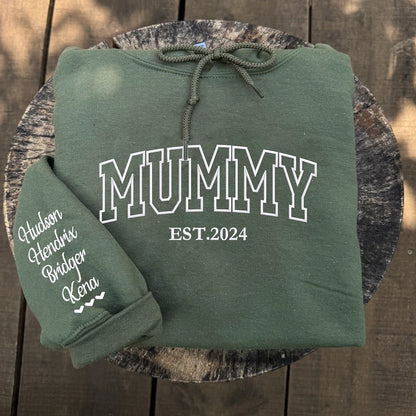 Familienporträt Strickjacke mit Kapuze personalisiertes Familienbild Geschenk für Oma und Opa