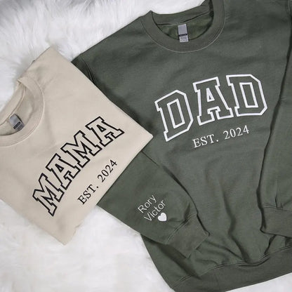 Familienporträt Strickjacke mit Kapuze personalisiertes Familienbild Geschenk für Oma und Opa
