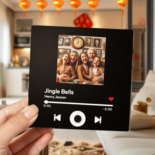 Personalisierter Musik-Kühlschrankmagnet, abspielbarer Fotoalbum-Magnet, individueller Musik-Wandaufkleber, Musikgeschenk ohne Telefon