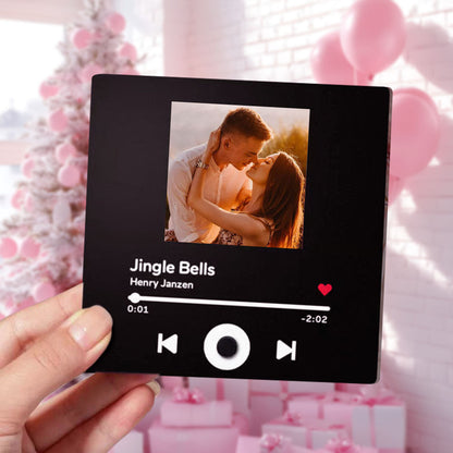 Personalisierter Musik-Kühlschrankmagnet, abspielbarer Fotoalbum-Magnet, individueller Musik-Wandaufkleber, Musikgeschenk ohne Telefon