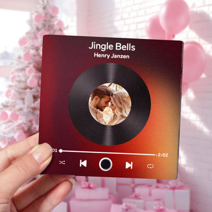Personalisierter Fotoalbum-Kühlschrankmagnet, Musik-Wand-Fotoaufkleber, Musik, die ohne Handy abgespielt werden kann, romantische Geschenkidee