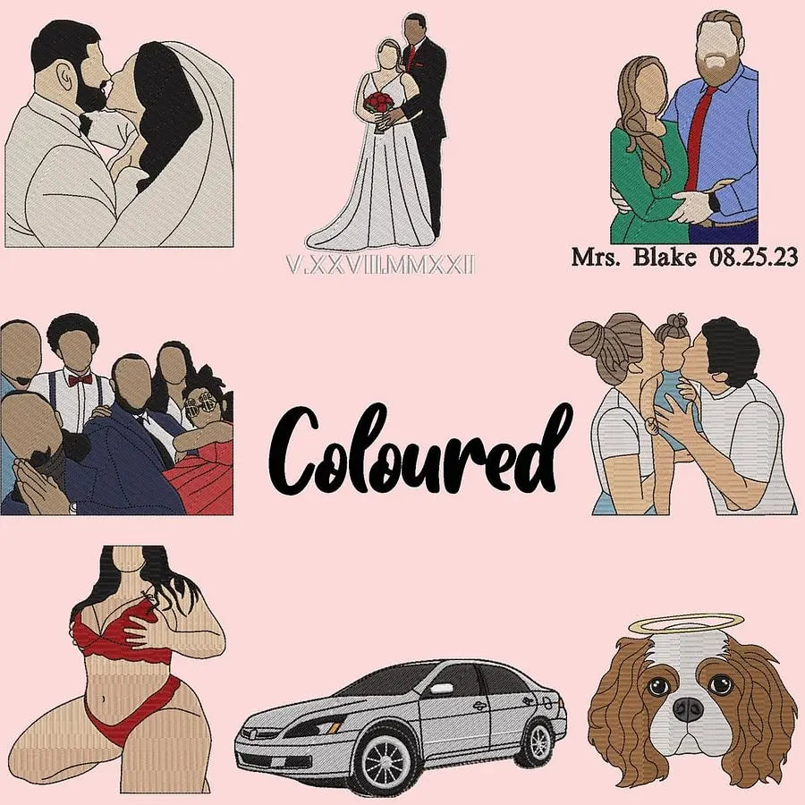 Individuell gestaltetes Sweatshirt mit Pärchen-/Familienporträt nach Foto – Personalisiertes Geschenk