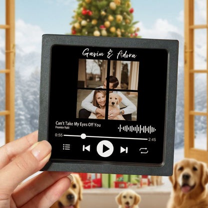 Personalisierter Musikalbum-Kühlschrankmagnet – Spielt Musik – individuelles Lied, Fotoalbum-Cover