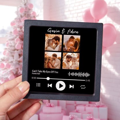 Personalisierter Musikalbum-Kühlschrankmagnet – Spielt Musik – individuelles Lied, Fotoalbum-Cover