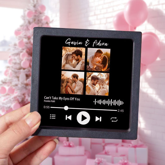 Personalisierter Musikalbum-Kühlschrankmagnet – Spielt Musik – individuelles Lied, Fotoalbum-Cover