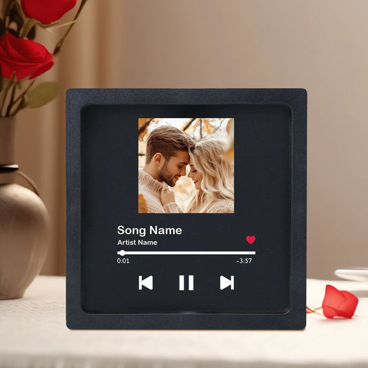 Personalisierter Fotoalbum-Kühlschrankmagnet mit Lied Ihrer Wahl | Einzigartiges romantisches Geschenk für Sie oder Ihn |