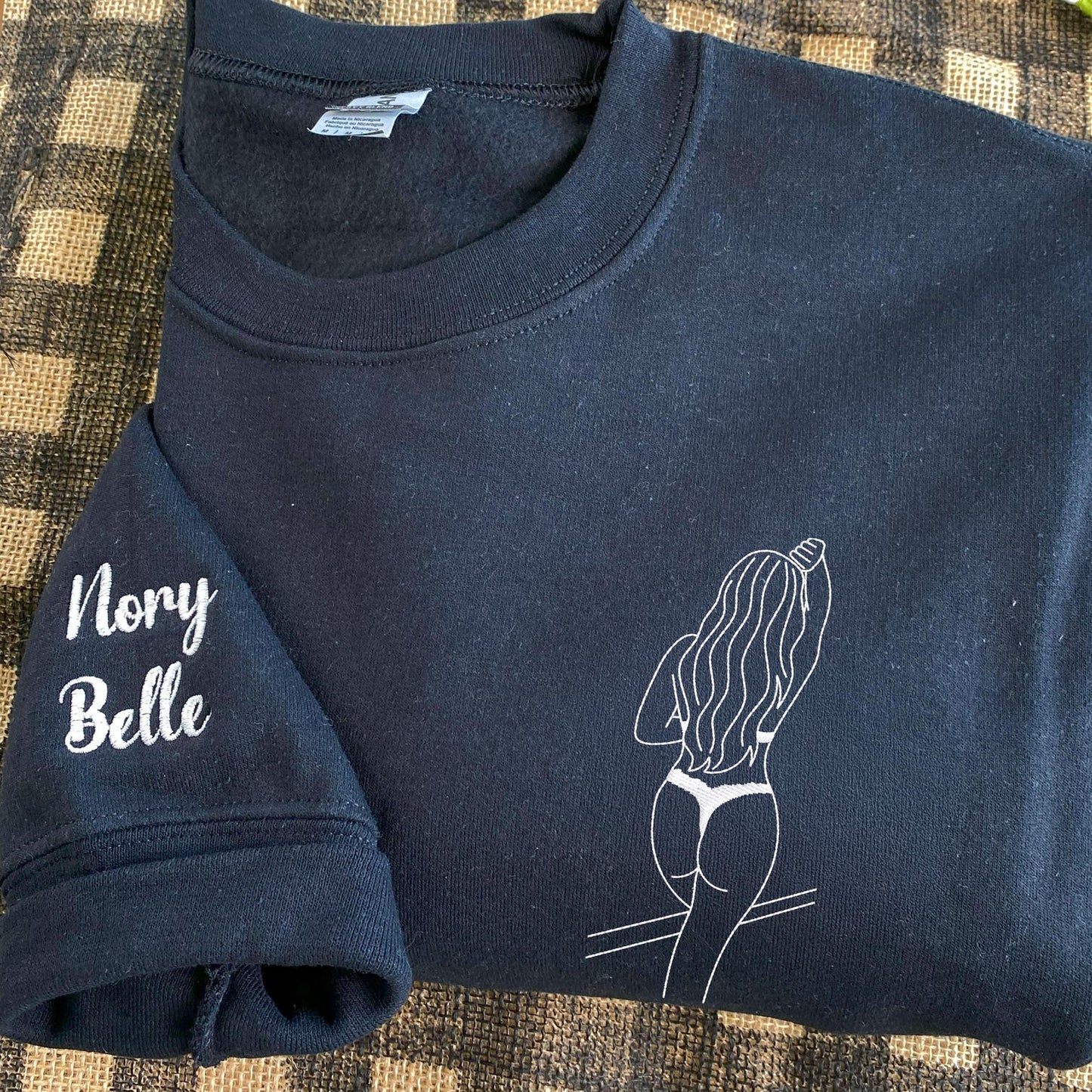 Handgefertigter Hoodie mit Liebesbrief – personalisierte Stickerei für ein einzigartig romantisches Geschenk