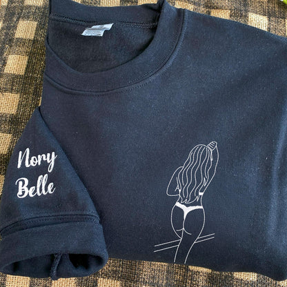 Handgefertigter Hoodie mit Liebesbrief – personalisierte Stickerei für ein einzigartig romantisches Geschenk