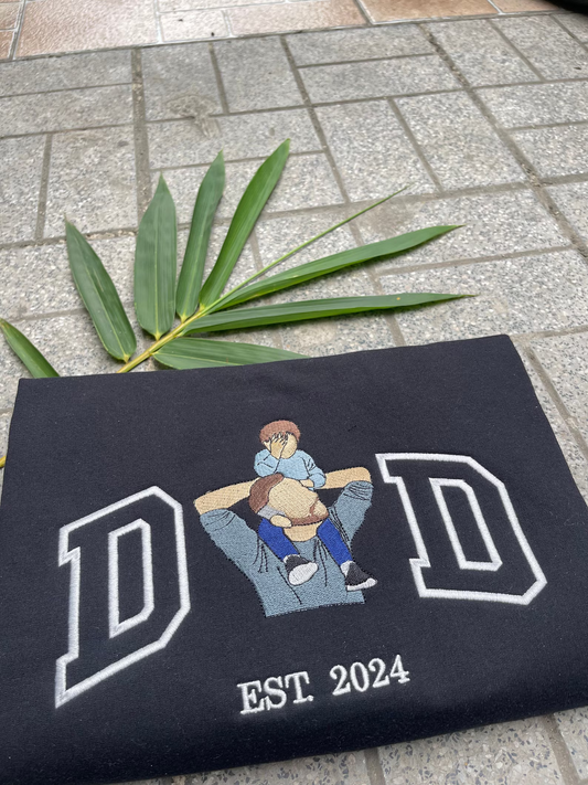 Vatertagsshirt, besticktes Vatertagsshirt