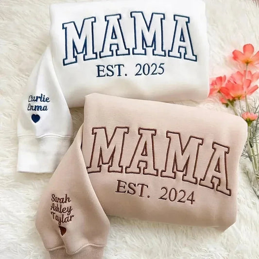 Familienporträt Sweatshirt mit individuellem Schriftzug passendes Geschwisteroutfit