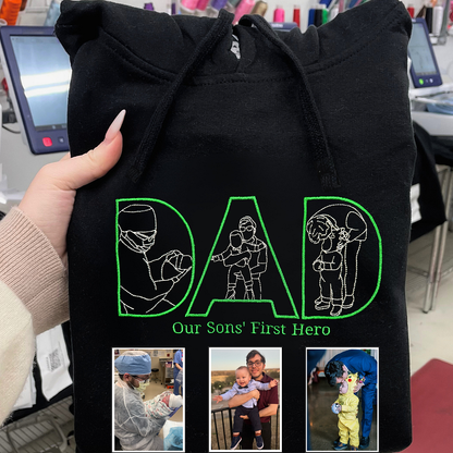 Personalisiertes Sweatshirt mit Gesichtszeichnung | Individueller Pullover mit Familienporträt
