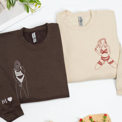 Handgefertigter Hoodie mit Liebesbrief – personalisierte Stickerei für ein einzigartig romantisches Geschenk