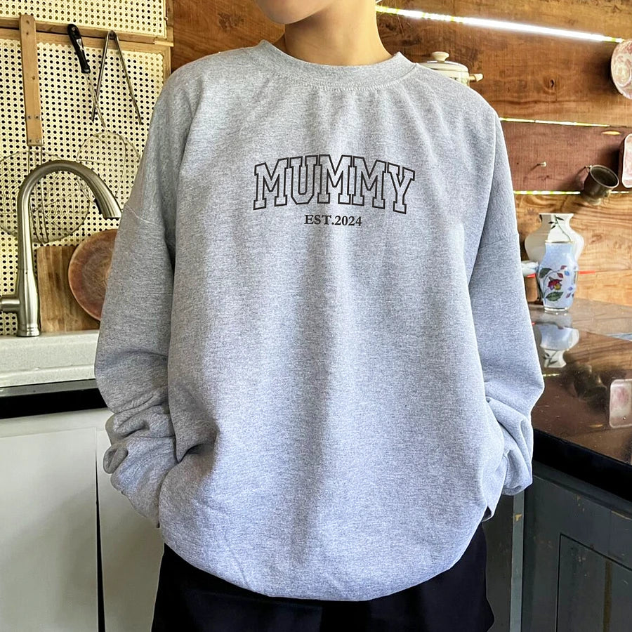 Familienporträt Strickjacke mit Kapuze personalisiertes Familienbild Geschenk für Oma und Opa