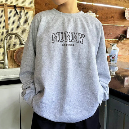 Familienporträt Strickjacke mit Kapuze personalisiertes Familienbild Geschenk für Oma und Opa