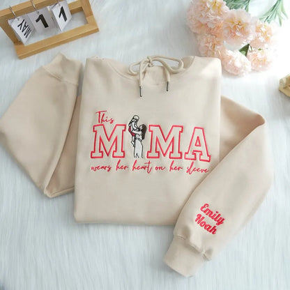 Familienporträt Kapuzenpullover personalisierter Sweater mit Kinderporträt personalisierter Familien Crewneck