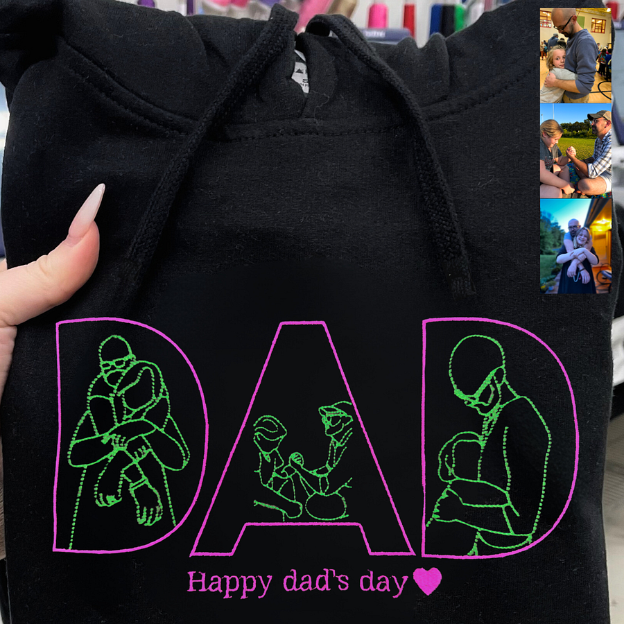 Personalisiertes Sweatshirt mit Gesichtszeichnung | Individueller Pullover mit Familienporträt