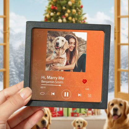 Personalisierte Musik-Kühlschrankmagnete als einzigartiges Geschenk für Musikliebhaber, Paare, Geschenk zum 1. Jahrestag, individueller Fotomagnet für die Kühlschrankdekoration