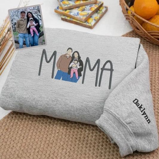 Personalisierte Mama Kapuzenjacke personalisiert Mutter Sohn passender Sweatshirt Geschenk