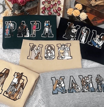 Personalisiertes Mama Sweatshirt mit Namen bestickt Muttertagsgeschenk Übergröße Fleece