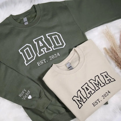 Familienporträt Strickjacke mit Kapuze personalisiertes Familienbild Geschenk für Oma und Opa