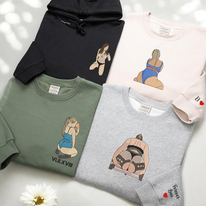 Personalisierter Hoodie mit Herzstickerei – Romantisches und liebevolles Geschenk für Ihn/Sie