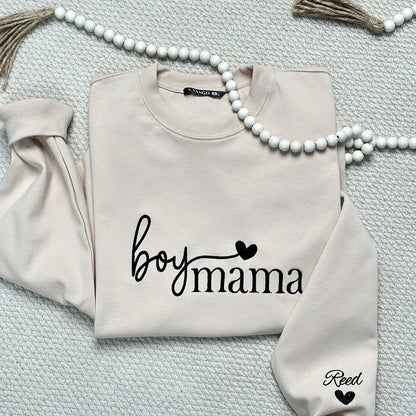Familienporträt Hoodie mit Kindernamen und Geburtsdatum personalisierter Sweater für Mütter