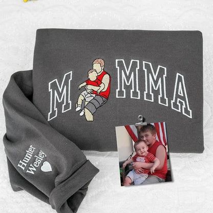 Personalisierter Mama Sweatshirt Muttertagsgeschenk personalisiertes Fleece Crewneck