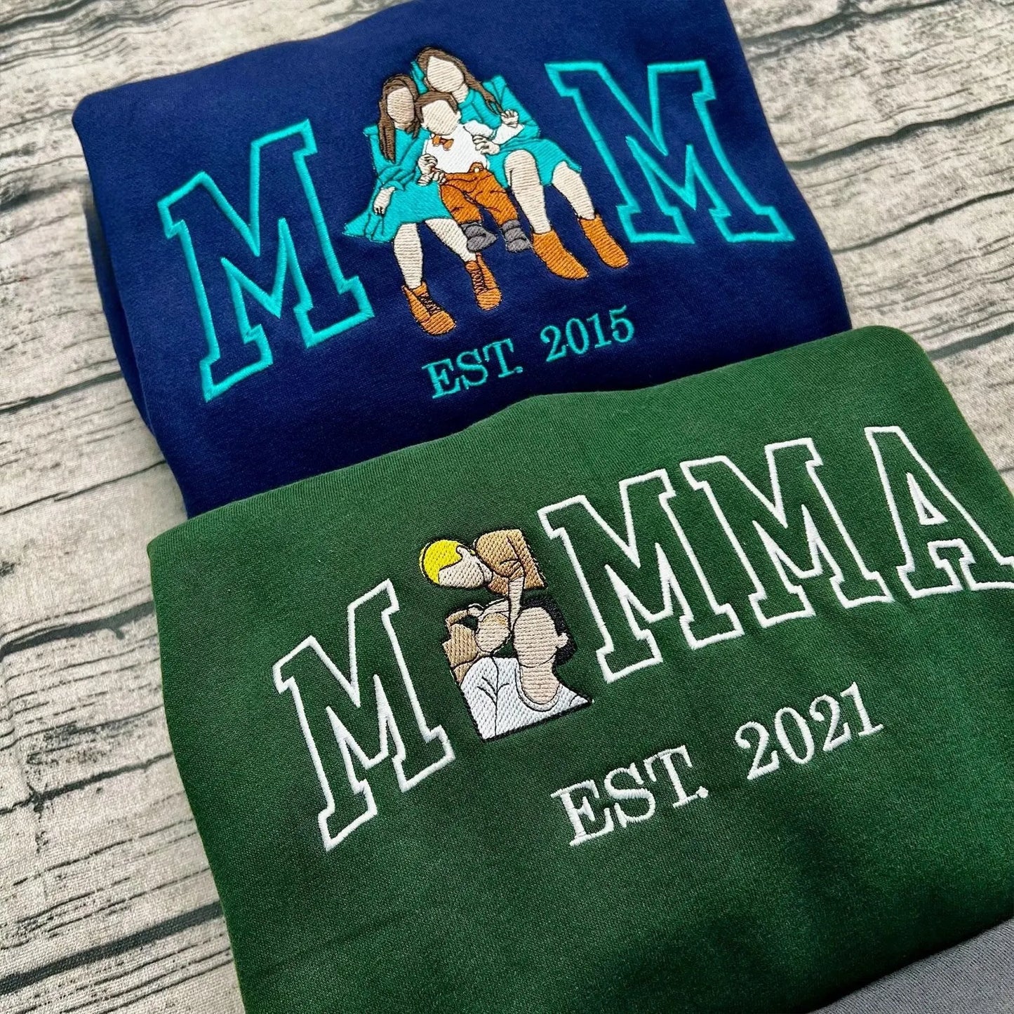 Personalisierter Mama Sweatshirt Muttertagsgeschenk personalisiertes Fleece Crewneck