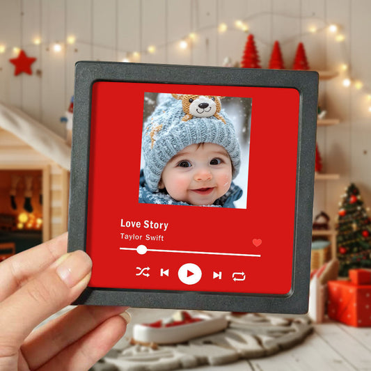 Personalisierte Musik-Kühlschrankmagnete als einzigartiges Geschenk für Musikliebhaber, Paare, Geschenk zum 1. Jahrestag, individueller Fotomagnet