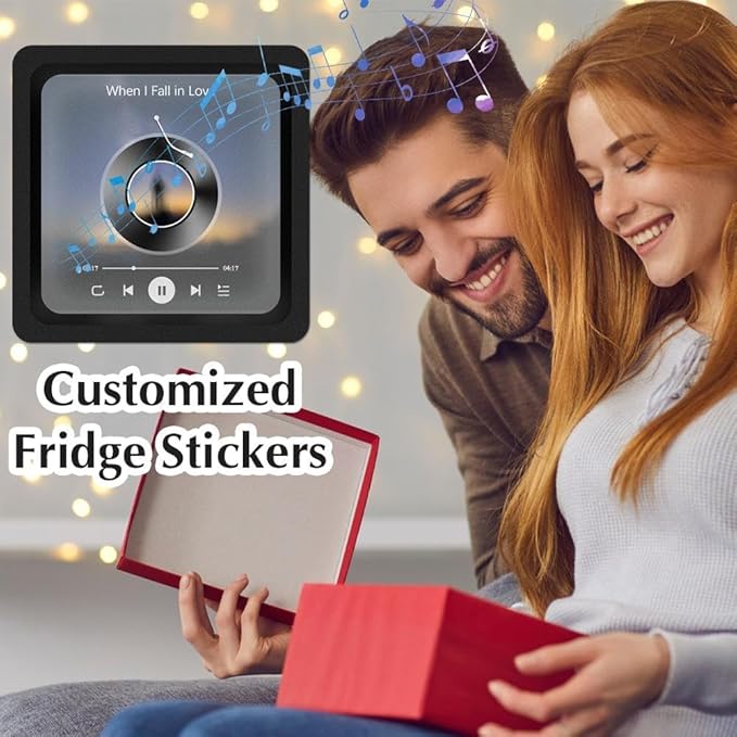 Individueller Album-Kühlschrankmagnet mit Foto und Ihrer besonderen Musik