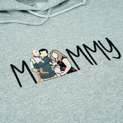 Personalisierter Mama Oversize Sweatshirt mit Namensstickerei Geschenk für frischgebackene Mütter