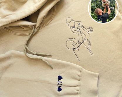 Personalisiertes Fotoshirt für Papa, Vatertags-T-Shirt, personalisiertes Papa-Stickshirt