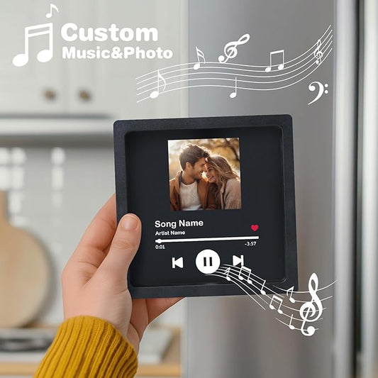 Personalisierter Fotoalbum-Kühlschrankmagnet, Musik-Wand-Fotoaufkleber, Musikbewegung, die ohne Mobiltelefon bespielt werden kann