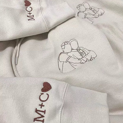 Personalisiertes Sweatshirt mit Fotostickerei