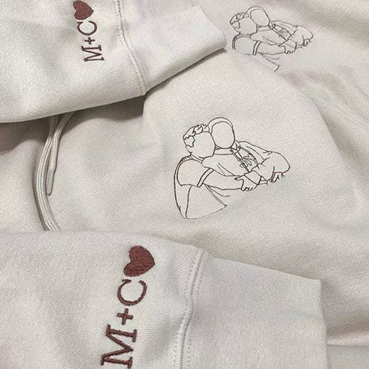 Personalisiertes Sweatshirt mit Fotostickerei