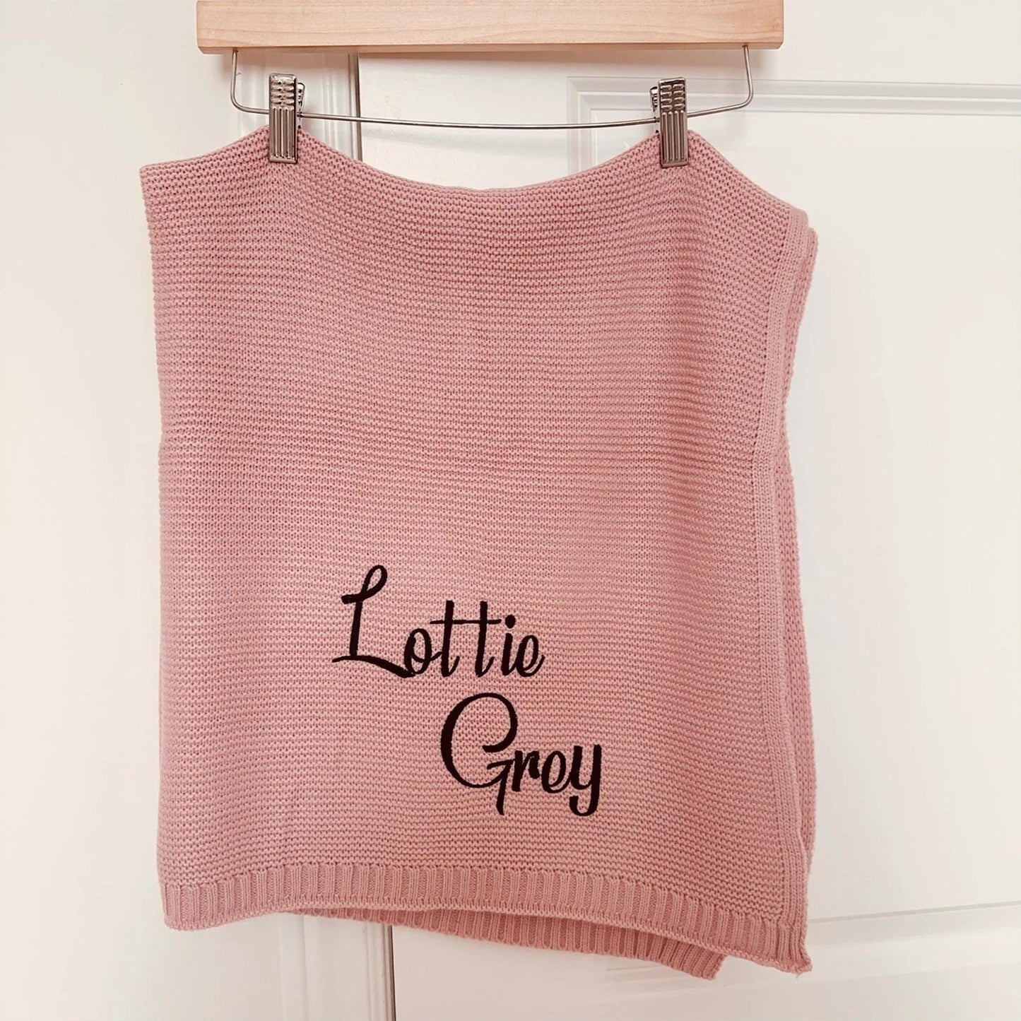 Atmungsaktive Baumwoll-Decke für Babys - Personalisiert mit besticktem Namen