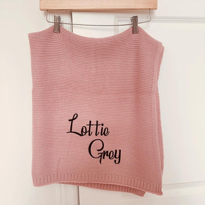 Atmungsaktive Baumwoll-Decke für Babys - Personalisiert mit besticktem Namen