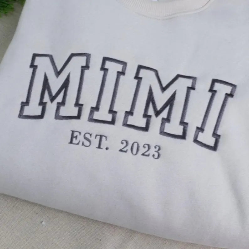 Custom Mama Hoodie personalisierter Muttername mit Kinderhandabdruck einzigartiges Geschenk