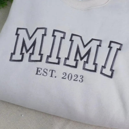 Custom Mama Hoodie personalisierter Muttername mit Kinderhandabdruck einzigartiges Geschenk