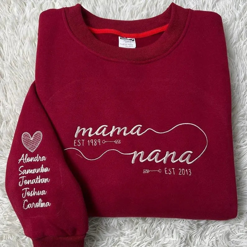 Familienporträt Oversize Kapuzenpullover personalisierter Cartoon-Sweater Familienzusammenführung