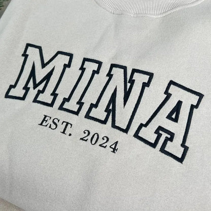 Custom Mama Hoodie personalisierter Muttername mit Kinderhandabdruck einzigartiges Geschenk