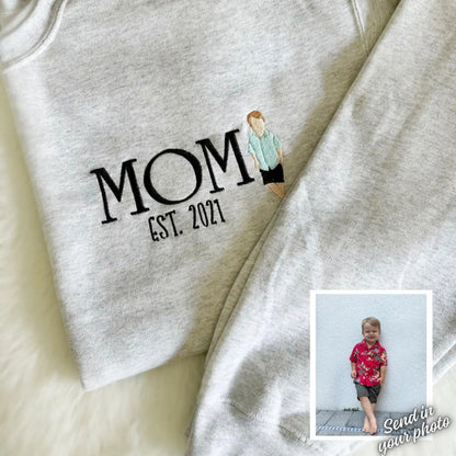 Familienporträt Kapuzenpullover personalisierter Sweater mit Familienzeichnung passende Weihnachts Alternative