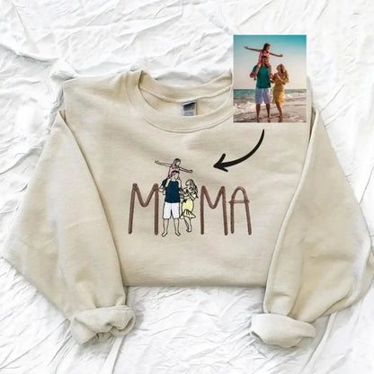 Personalisierte Mama Kapuzenjacke personalisiert Mutter Sohn passender Sweatshirt Geschenk