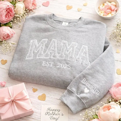 Familienporträt Sweatshirt mit individuellem Schriftzug passendes Geschwisteroutfit