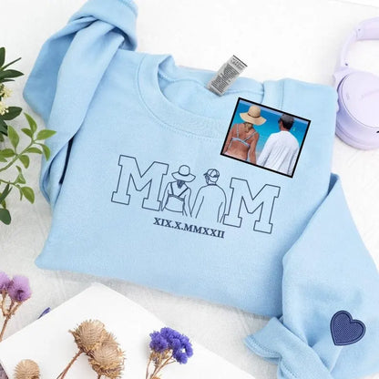 Personalisierter Mama Sweatshirt personalisierbarer Muttername Langarm Herbstgeschenk