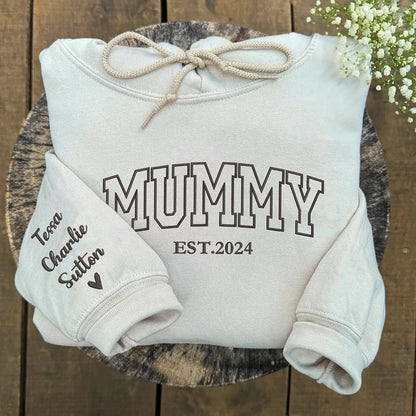 Familienporträt Strickjacke mit Kapuze personalisiertes Familienbild Geschenk für Oma und Opa