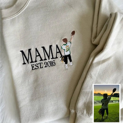 Familienporträt Kapuzenpullover personalisierter Sweater mit Familienzeichnung passende Weihnachts Alternative