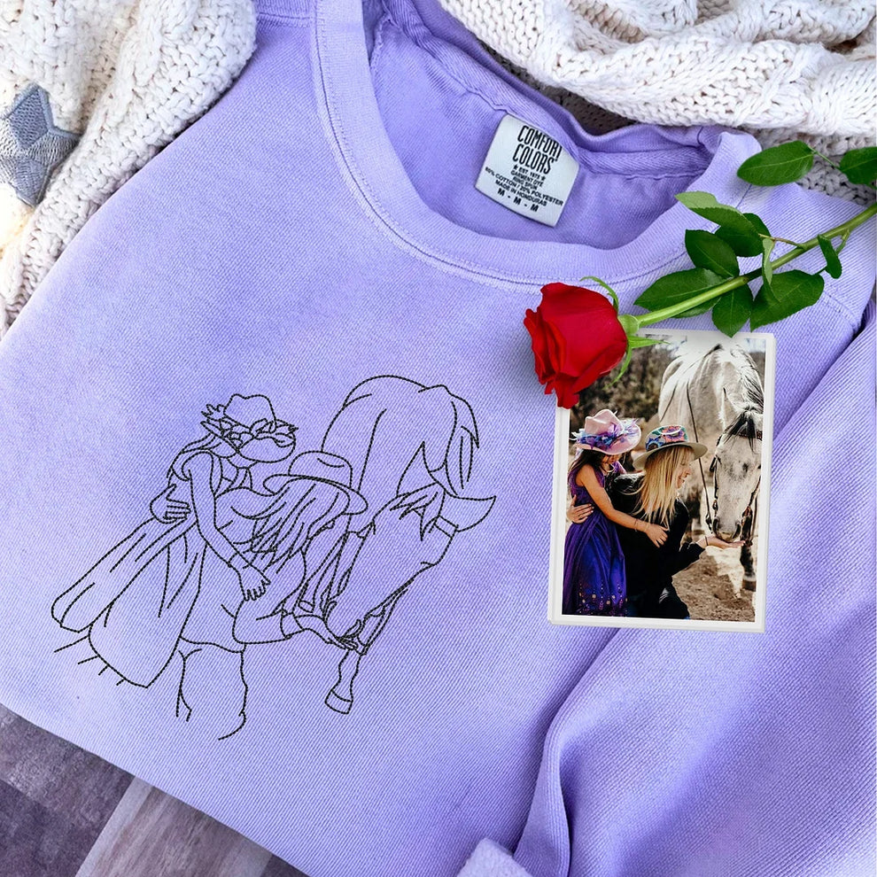 Muttertags-Special: Besticktes Sweatshirt mit individuellem Foto