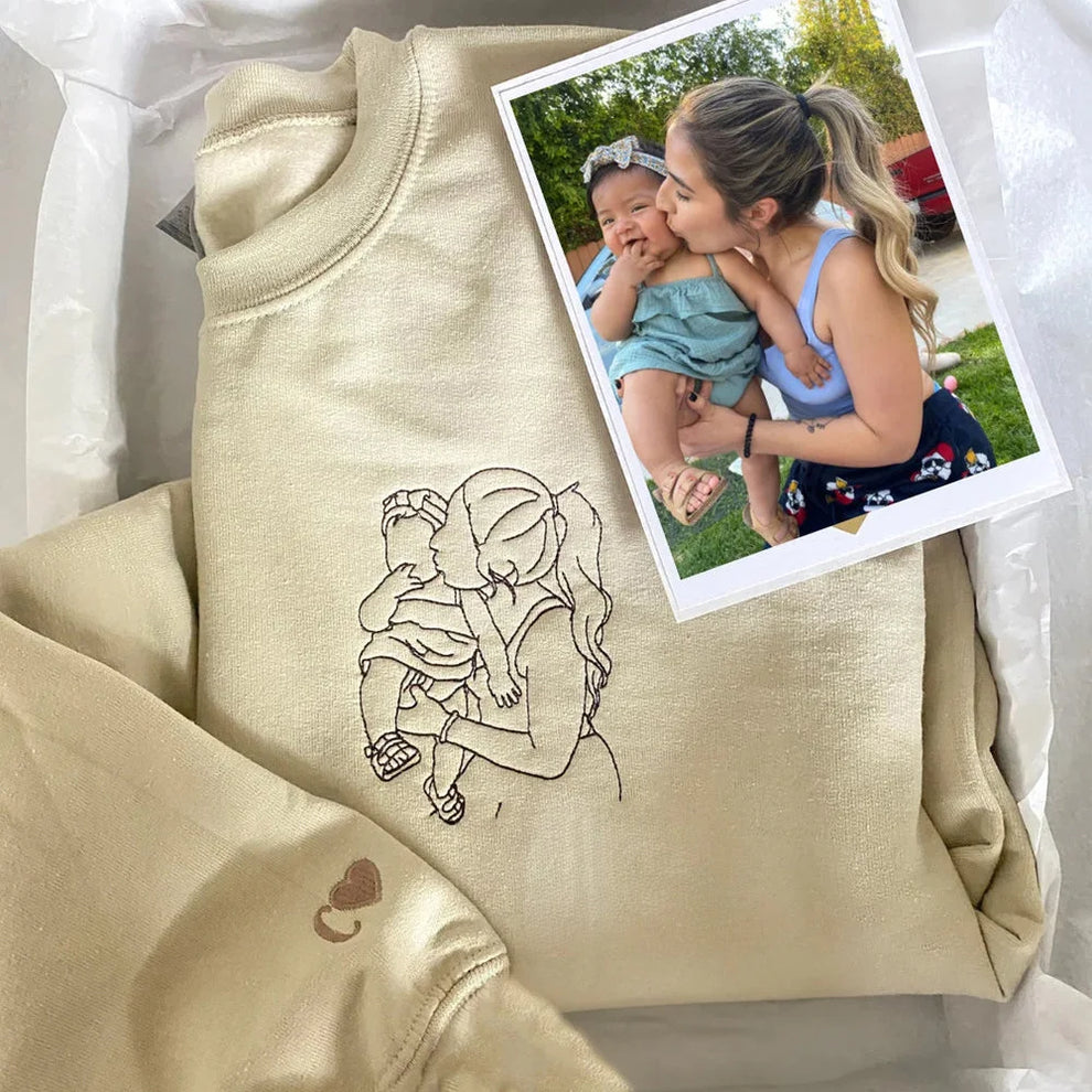 Muttertags-Special: Besticktes Sweatshirt mit individuellem Foto