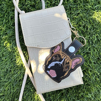 Schlüsselanhänger Mit Individueller Haustierstickerei – Personalisiertes Haustierporträt, Einzigartiges Besticktes Geschenk Für Tierliebhaber